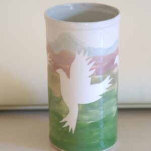 Philippa Norris WOA: slip cast porcelain flower vase