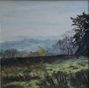 Michael Worthington: Morning light and mist, Wheatley