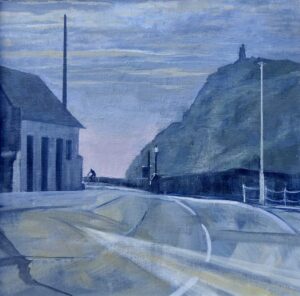 Barbara Payne: Evening Cyclist, Port Erin