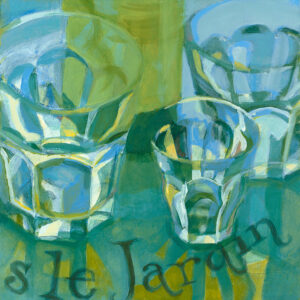 Deborah Williams OAS: Dans le Jardin (acrylic on paper)
