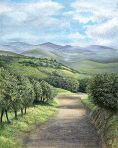 Jane Peart OAS, OPC: 'Beijing Blossom' etching/aquatint. At the Summer Palace, Beijing