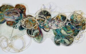 Polly Woolstone: Tideline - textile piece - 310 x 520mm -  £195