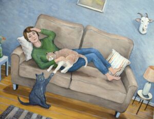 Victoria Stanway OAS: Quirky Cat Paintings