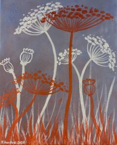 Ruth Harris (Catkin Studio): "Frosted Seedheads" by Ruth Harris | Catkin Tree Studio - £55, approx 20 X 25cm
