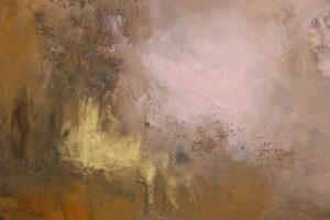 Victoria Kearney: Painting with fingers on canvas.