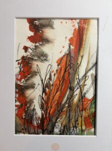 Amanda Bond OAS: Mixed media - acrylic and thread