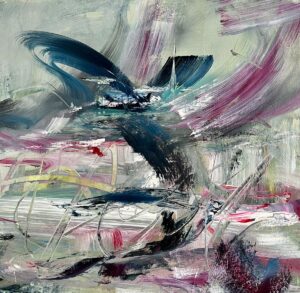 Karen Joy: Well what do you See" acrylic on board 12x12"