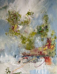 Karen Joy: contact : mix media on box canvas