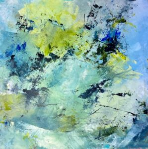 Karen Joy: Depth : acrylic on 16x162 board