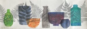 Gillian Salway OPC, WOA: My glass collection     Collagraph print