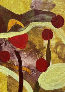 Helen Ward OAS: Autumn VI. Acrylic on board. Framed size 20 x 26 cm. £195.