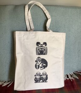 Deb Sutcliffe: Heavy duty canvas tote bag with gusset