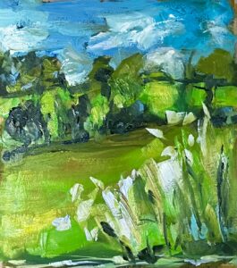 Sue Cashman: Near Tackley. Oils