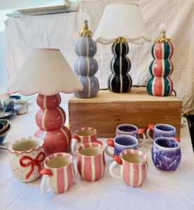 Samantha Alice: Collection of lamps and mugs