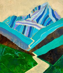 Sarah Bond OPC, WOA: Slowly climb the many winding ways - oil on board