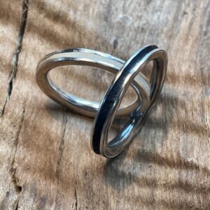 Josephine Malden: Yin and yang grooved silver rings