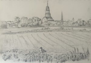 Davide Barbero: Sketchbook drawing of Novara