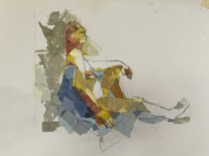 Deborah Williams OAS: Collaged figure (collage)