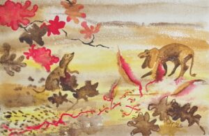 Frieda van de Poll: Encounters, watercolours