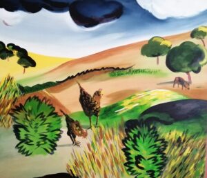 Frieda van de Poll: La Mancha, pigments and binder