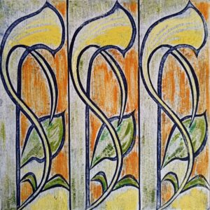 Julie Brown: Lilium Longiflorum - drypoint & monoprint