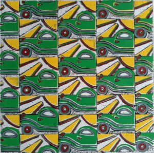 Julie Brown: Car Chase - reduction screenprint