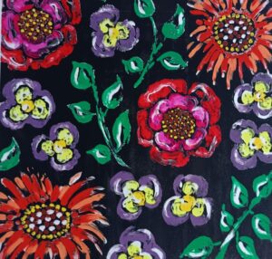 Julie Brown: Garden Party -  monoprint screenprint