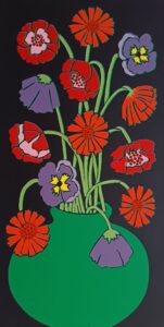 Julie Brown: Night Blooms - reduction screenprint