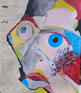Zoe Evelyn: Collage/painting, A3