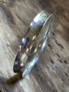 Josephine Malden: Planished silver bangle