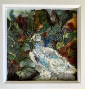 Enid Hugill: Gollitha Falls --- Wet and  needle felting