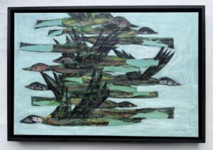 Eve-Marie Masson: ‘Wings of Freedom’. Mixed Media…acrylics & collage on canvas. The soul’s journey to freedom, hope & discovery.