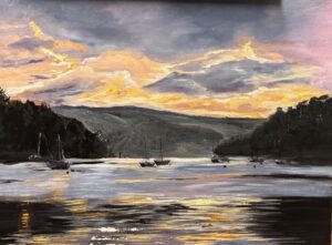 Gail Hanrahan: ‘Jude’s morning dog walk - the River Dart at Dittisham