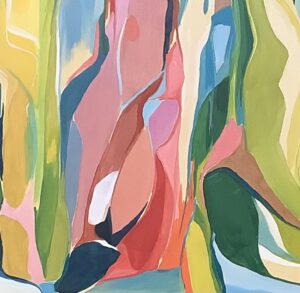 Elaine Hedges: Wild Flower, oil on canvas, 100x100x1.5cm (detail)