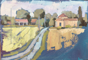Francesca Shakespeare OAS: Ridgeway. Oil on board. Francesca Shakespeare