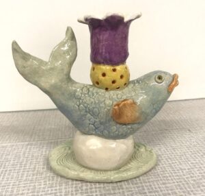 Louise Allison: Fish candlestick