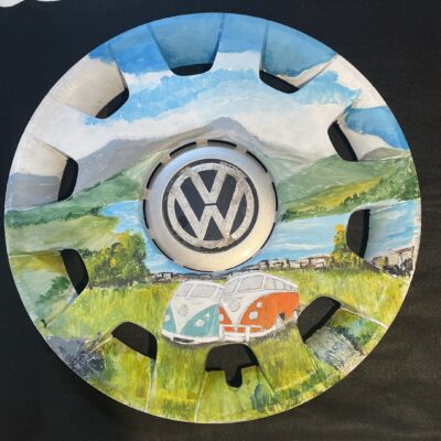VW Camper on hubcap