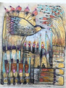 Susan O’Grady: Bird in the flower garden (Two)