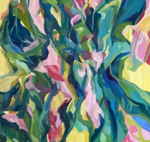 Elaine Hedges: Full Rhapsody, acrylic on canvas, 60x80x1.5cm (detail)