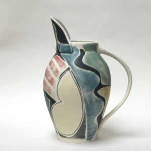 Gilly Whittington: porcelain large vase with abstract design