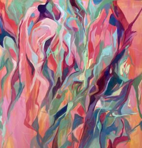 Elaine Hedges: Aphrodite, oil on canvas, 100x100x1.5cm