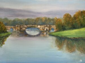Janet Bird: ‘The Grand Bridge, Blenheim’, acrylics on board, 10x12 inches, £150.00