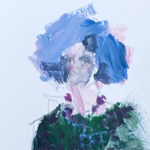 Jill Colchester OAS: Party Party. Acrylic and graphite. A2.