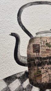 Juliet Bankes OPC: Domestic Rituals @ Common Ground    Collagraph with chine colle