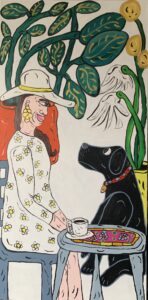 Barbara Harrison Caban: Love - Acrylic on Canvas 39.5x19.5inch / 100x50cm  ( 2025 )