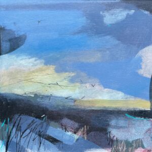 Nicola Durrant OAS: Semi abstract mixed media painting using ink, acrylics and oil