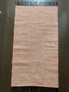 Aini Alcock: Small runner in burnt orange, ca 64cm x 120cm