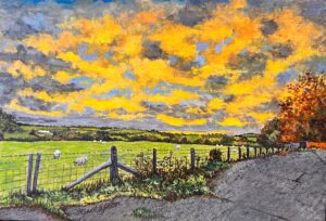 Louise Gustafson: View from Culworth, near Banbury. SOLD