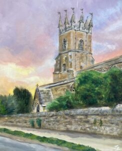 Janet Bird: ‘Heavenly Light’, acrylics on board, 13x11 inches framed, £125