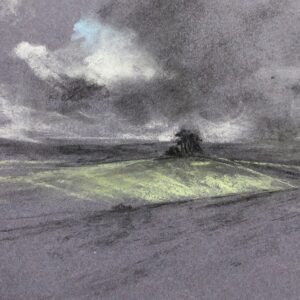 Community Art installation, Dorchester Festival: Brightwell Barrow, impending storm. Emma Coleman-Jones